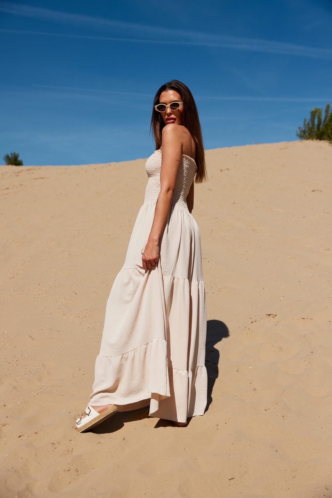Natasha maxi ruha - bézs