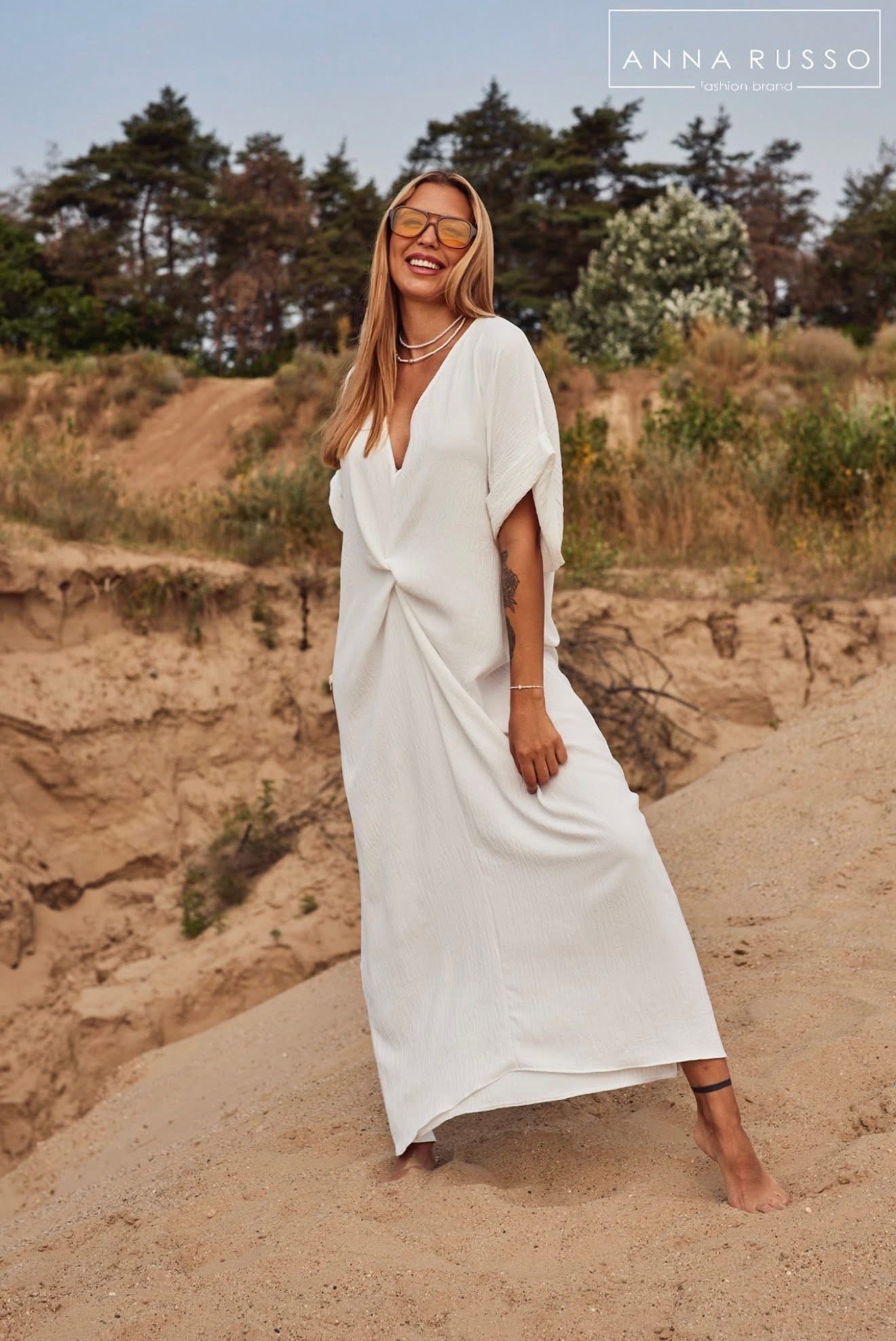 Anna Russo Riviéra maxi ruha - fehér