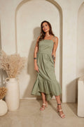 Anna Russo Boho ruha - khaki