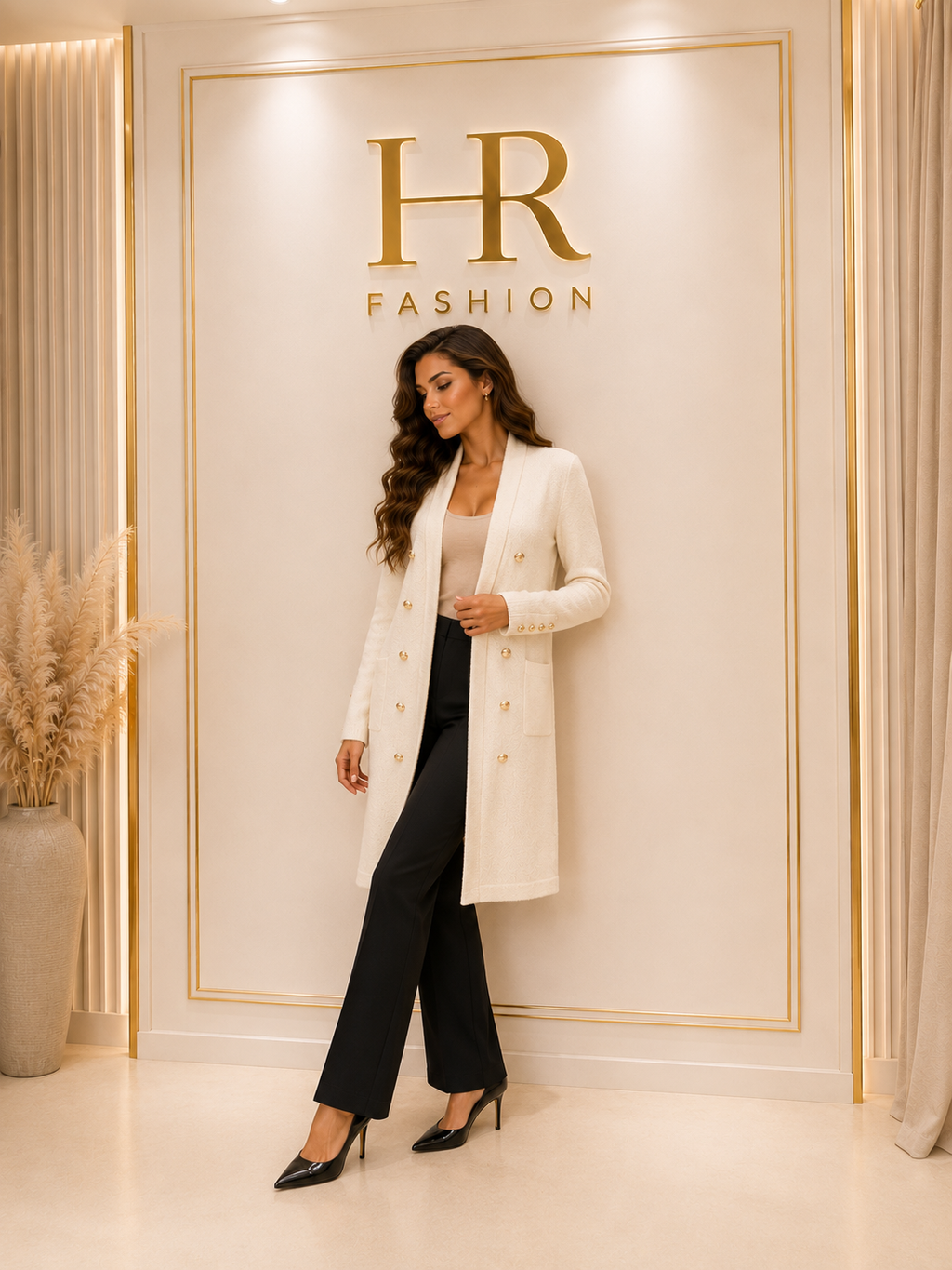 Alessia hosszú kardigán - ekrü
