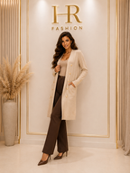Alessia hosszú kardigán - bézs