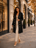 Alessia hosszú kardigán - fekete