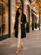 Alessia hosszú kardigán - fekete