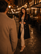 Alessia hosszú kardigán - fekete