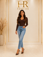 Marielle pulóver - csokoládébarna