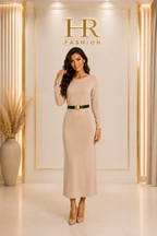 Sienna ruha övvel - bézs