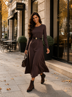 Sienna ruha övvel - csokoládé barna