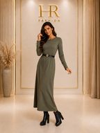 Sienna ruha övvel - khaki
