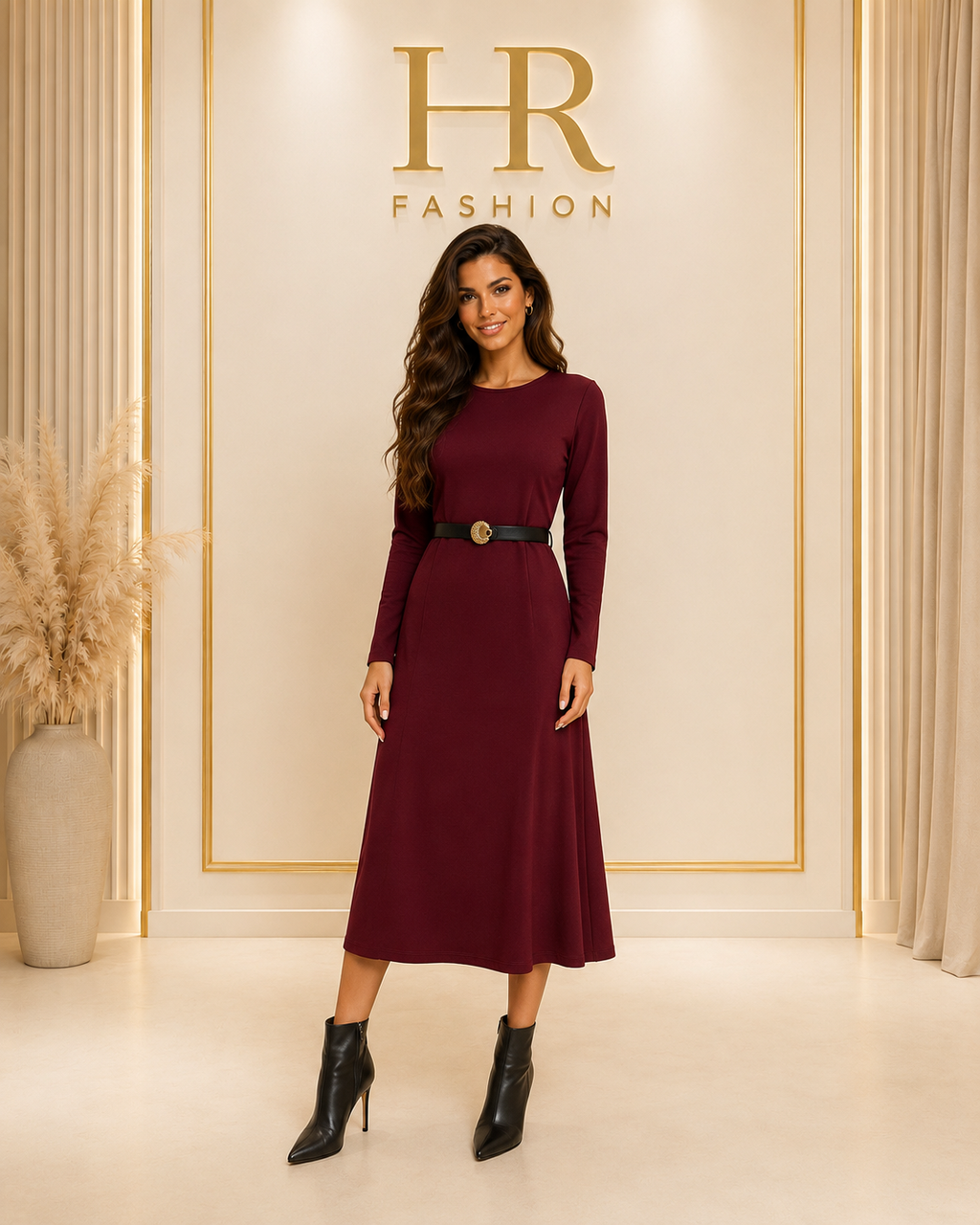 Sienna ruha övvel - burgundi