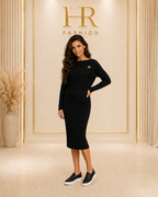 Amber kétrészes ruha - fekete
