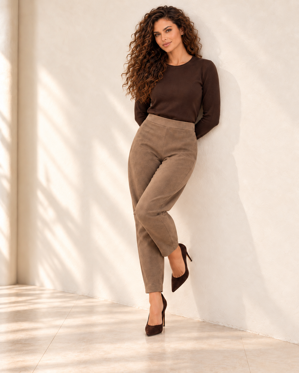 Lívia pulóver - barna