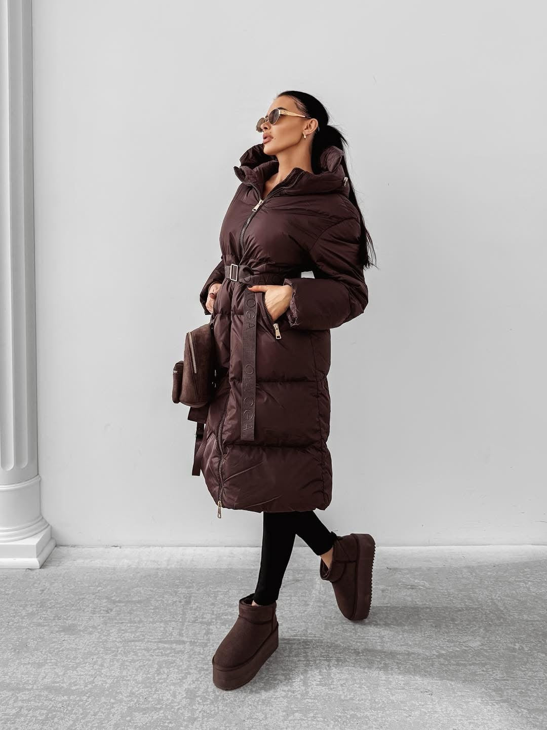 Siing téli kabát - sötétbarna