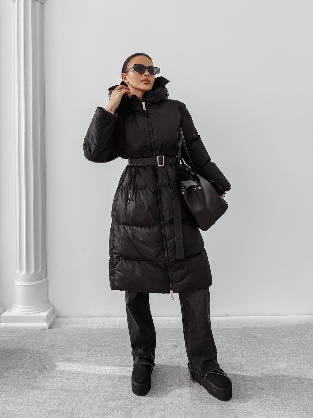 Siing téli kabát - fekete