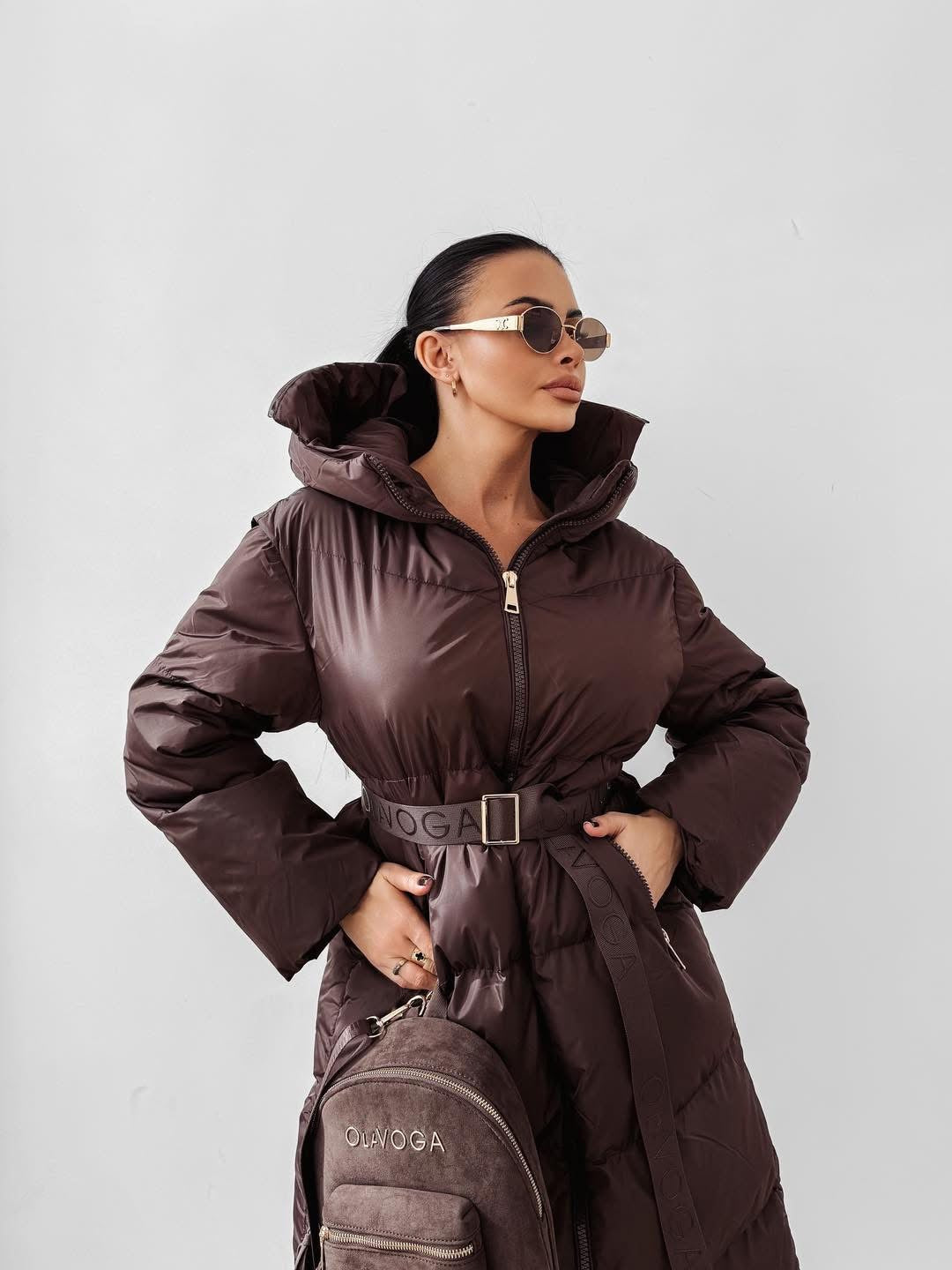 Siing téli kabát - sötétbarna