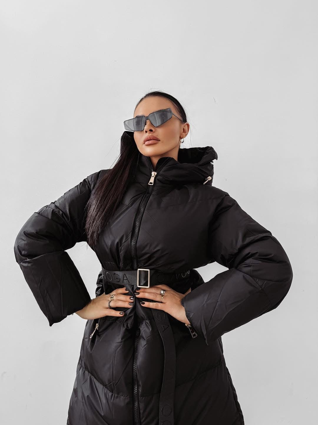 Siing téli kabát - fekete