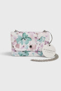 Diana&Co Firenze láncos virágmintás crossbody táska - menta