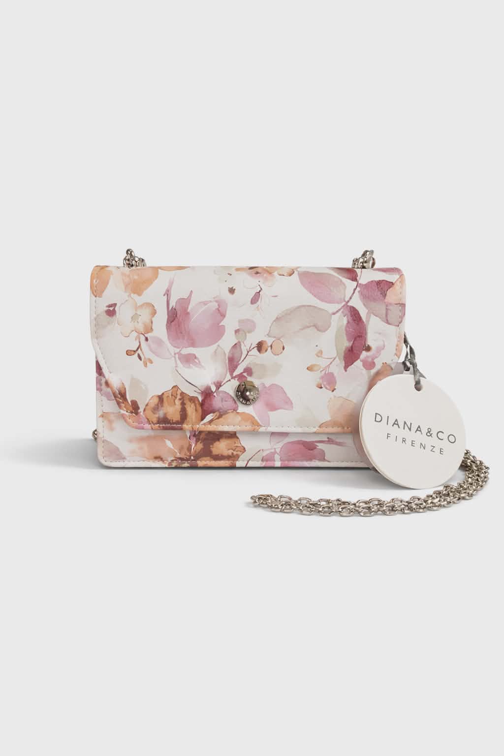 Diana&Co Firenze láncos virágmintás crossbody táska - bézs